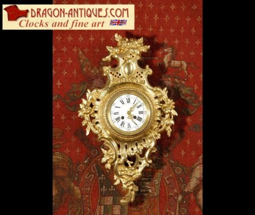 Antique French Rococo Cartel Wall Clock ~ Antique French - Circa 1890 ~